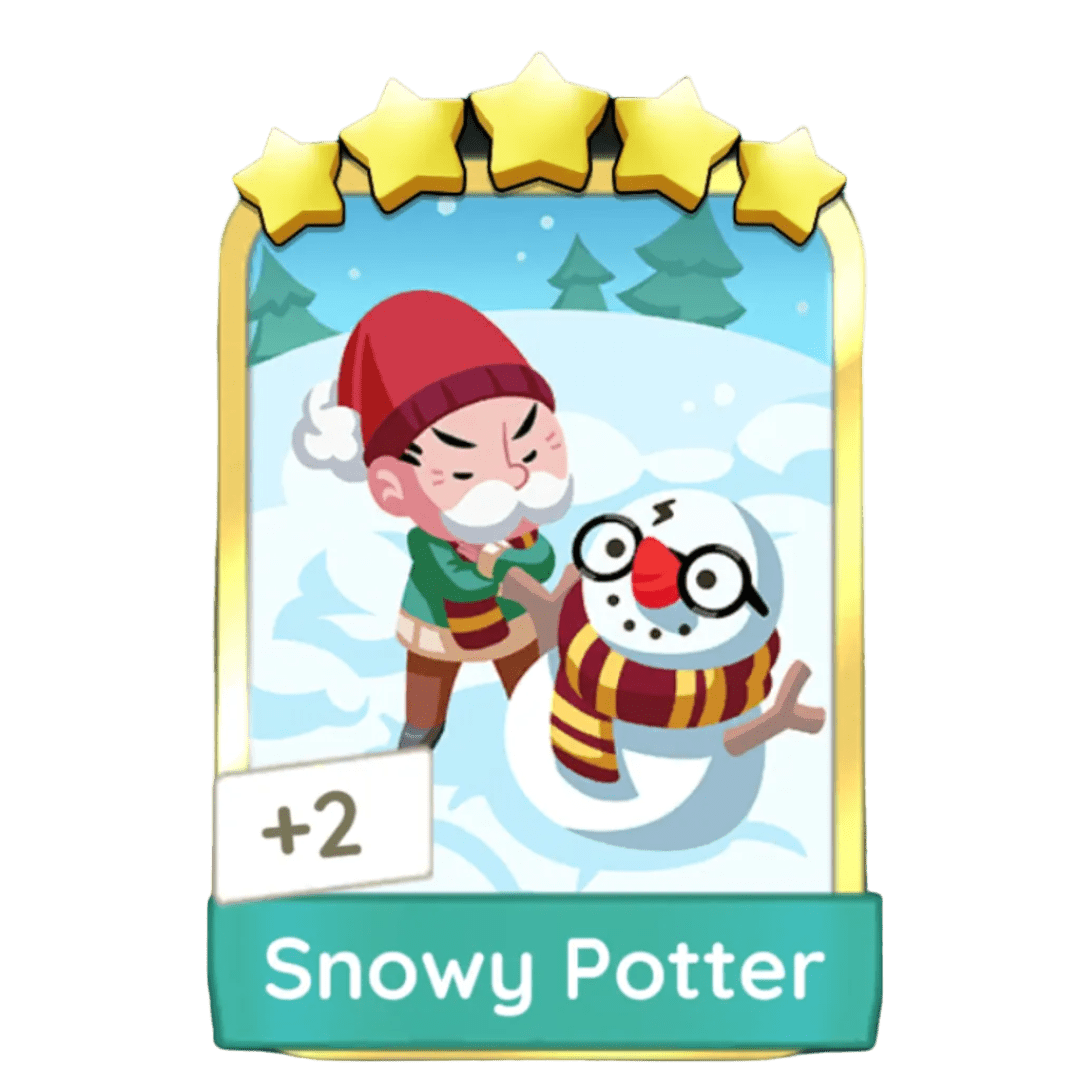 Monopoly GO Golden Blitz 5⭐ Sticker – Snowy Potter (Limited 1 - Day Event) Monopoly GO Stickers – BoxBoxID