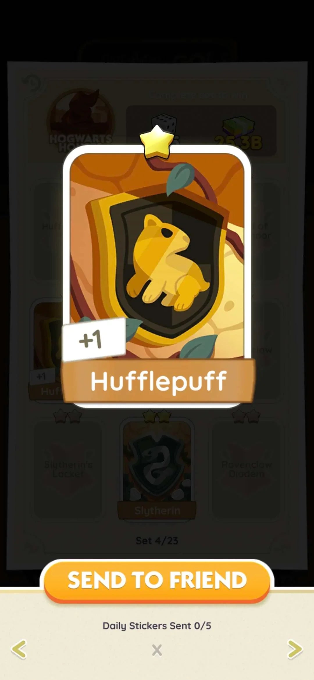 Monopoly Go Stickers Set 4: Hogwarts Houses