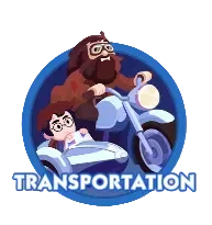 Monopoly Go Stickers Set 6: Transportation