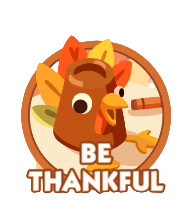 Monopoly Go Stickers Set 8 : Be Thankful