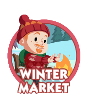 Monopoly Go Stickers Set 22 : Winter Market