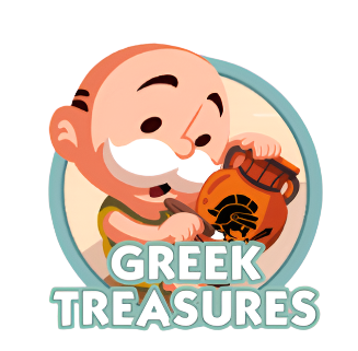 Monopoly Go Stickers Set 7 : Greek Treasures