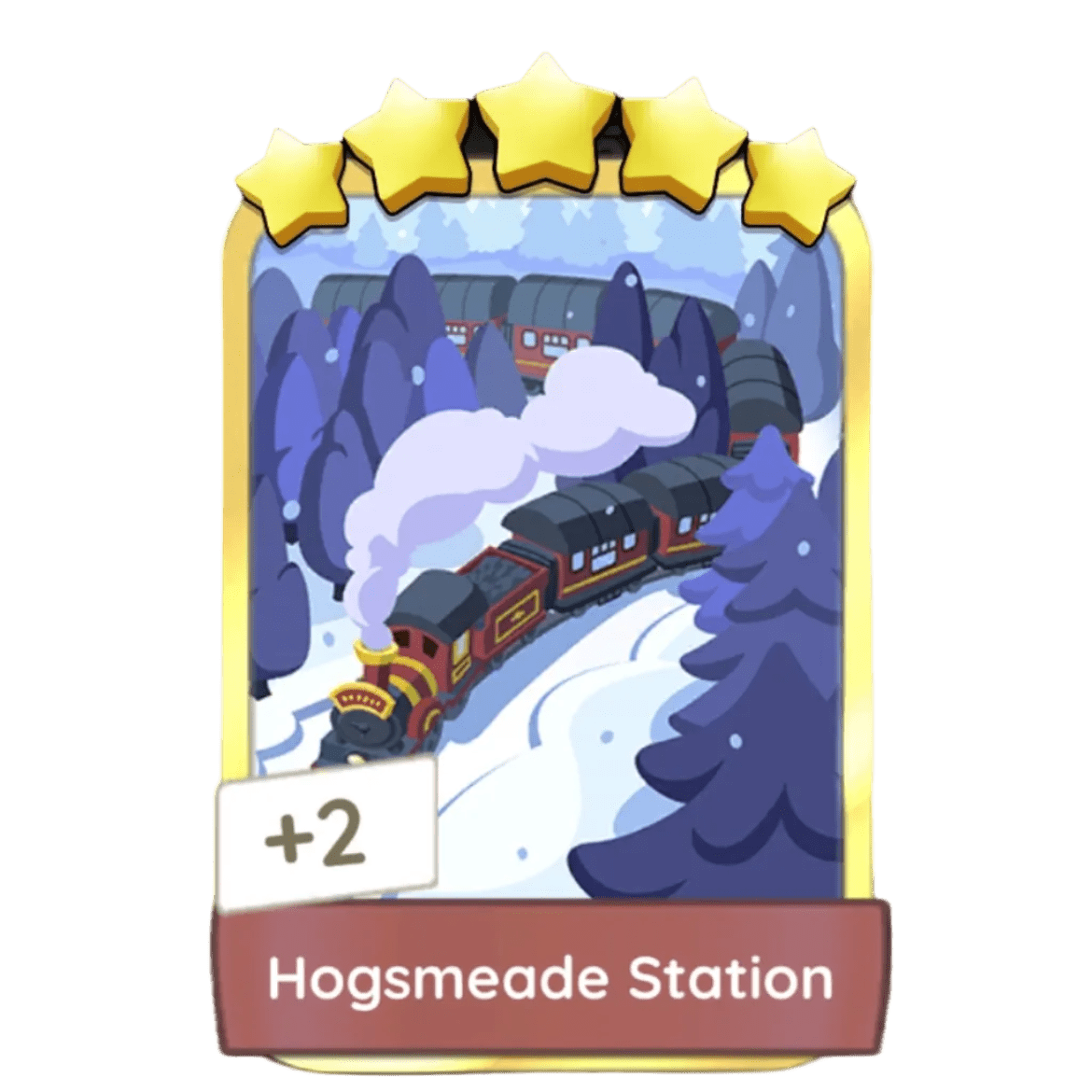 Monopoly GO Golden Blitz 5⭐ Sticker – Hogsmeade Station (Limited 1 - Day Event) Monopoly GO Stickers – BoxBoxID