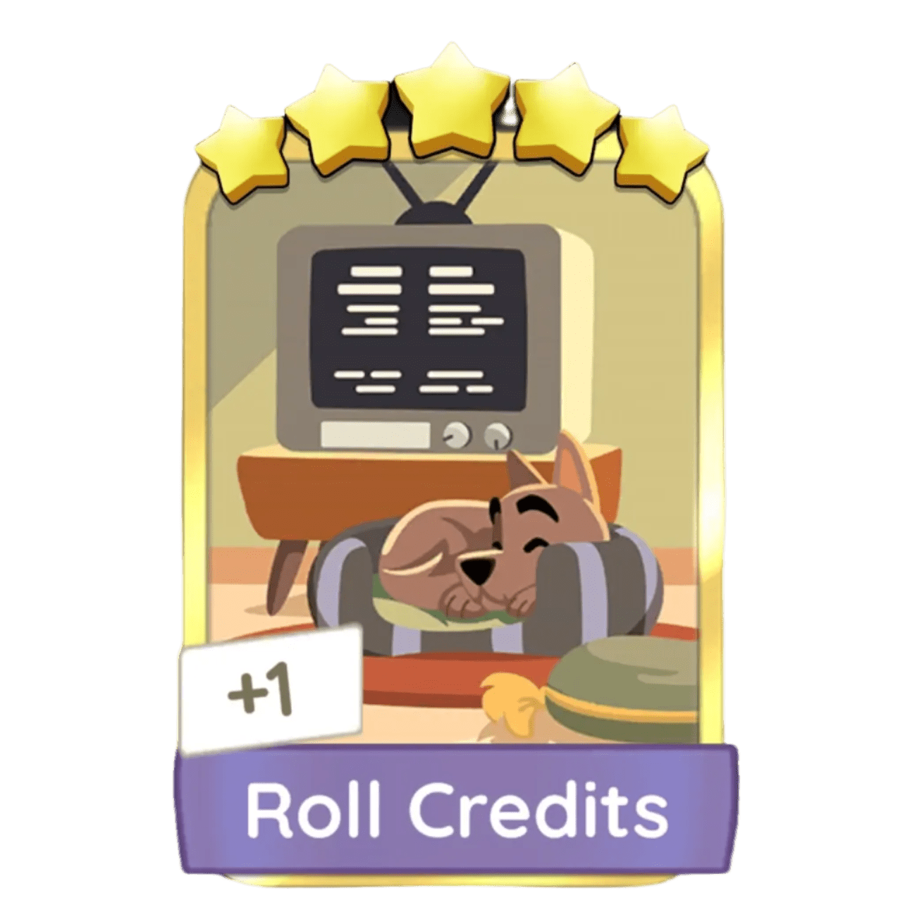 Monopoly GO Golden Blitz 5⭐ Sticker – Roll Credits (Limited 1 - Day Event) Monopoly GO Stickers – BoxBoxID