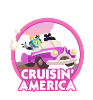 Monopoly Go Stickers Set 16 : Cruisin' America - BoxBoxID