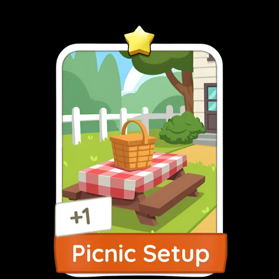 Monopoly Go Stickers Set 2 : Backyard Picnic - BoxBoxID