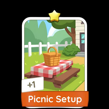 Monopoly Go Stickers Set 2 : Backyard Picnic - BoxBoxID