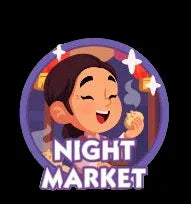 Monopoly Go Stickers Set 5 : Night Market - BoxBoxID
